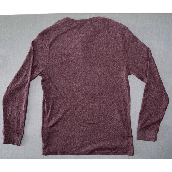 APT. 9 Henley Knit Long Sleeve Flex Stretch Cotton Shirt Mens Large Tall Wine - Picture 8 of 8